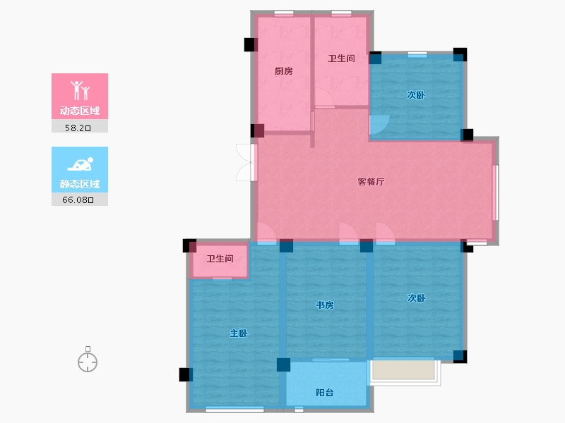 江苏省-盐城市-丰和名都花苑-112.00-户型库-动静分区