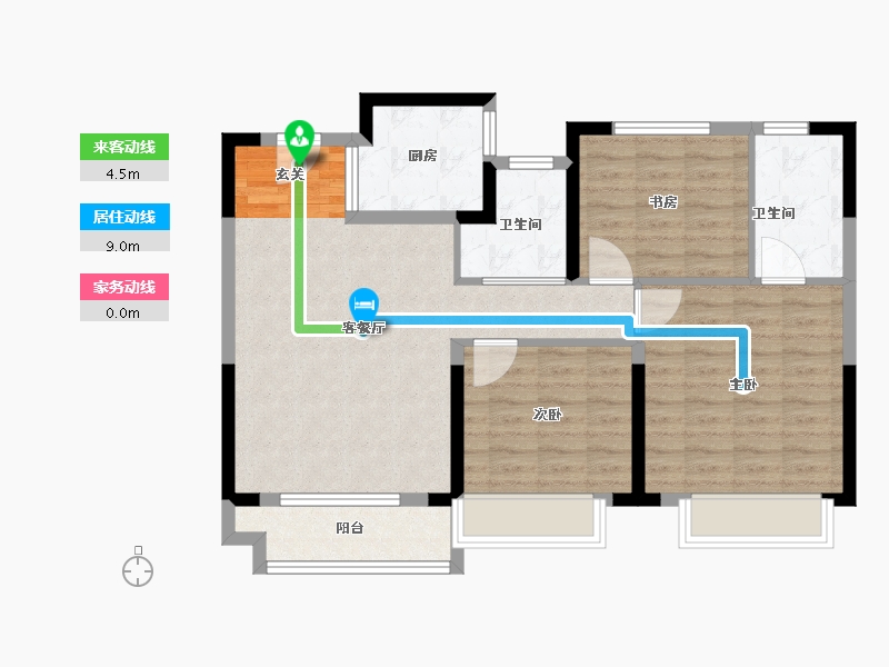 江苏省-苏州市-海伦堡星悦-85.46-户型库-动静线