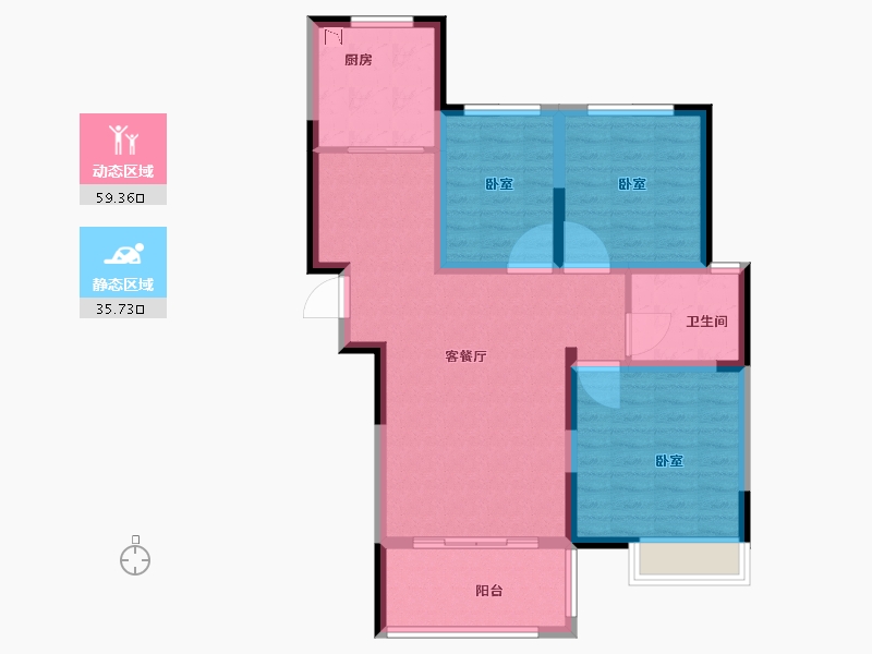 江苏省-苏州市-天地源拾锦香都-85.00-户型库-动静分区