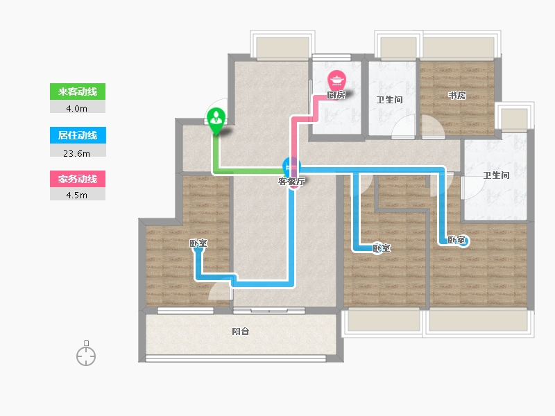 江苏省-苏州市-绿城象屿·逸品澜岸-109.00-户型库-动静线