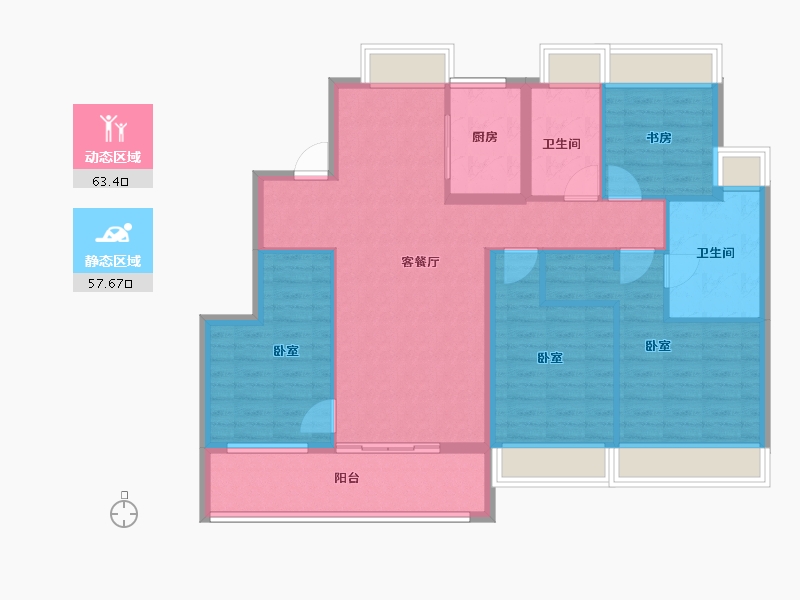 江苏省-苏州市-绿城象屿·逸品澜岸-109.00-户型库-动静分区