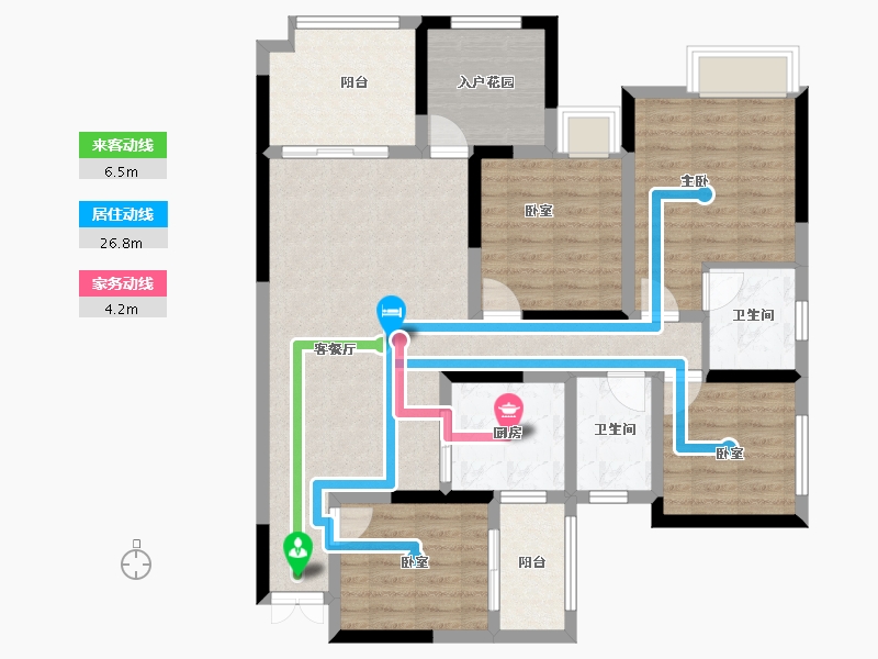 广西壮族自治区-百色市-德能盛世靖城-105.36-户型库-动静线