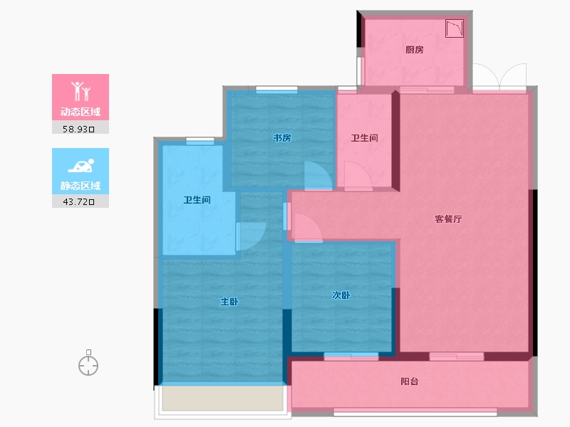 江苏省-盐城市-新城悦隽首府-92.00-户型库-动静分区