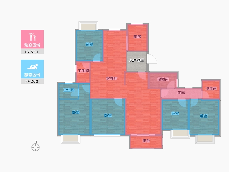 江苏省-南通市-南辰濠郡-151.00-户型库-动静分区