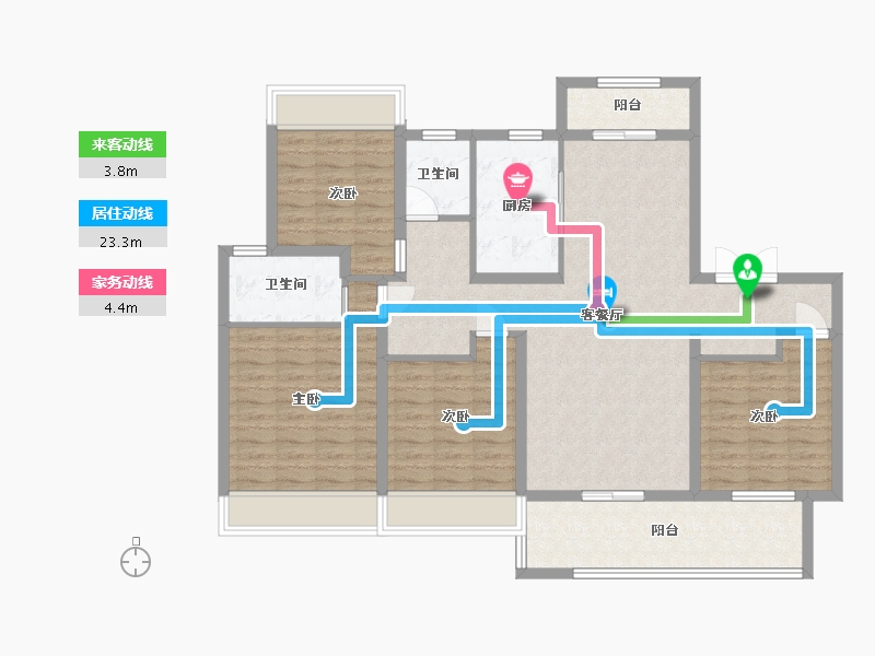 江苏省-盐城市-国投欧亚紫宸-118.40-户型库-动静线