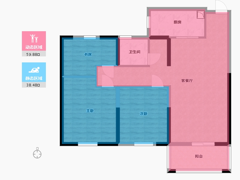 江苏省-盐城市-怡景学府苑-87.99-户型库-动静分区