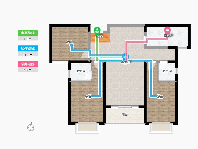 陕西省-宝鸡市-锦业府-97.00-户型库-动静线