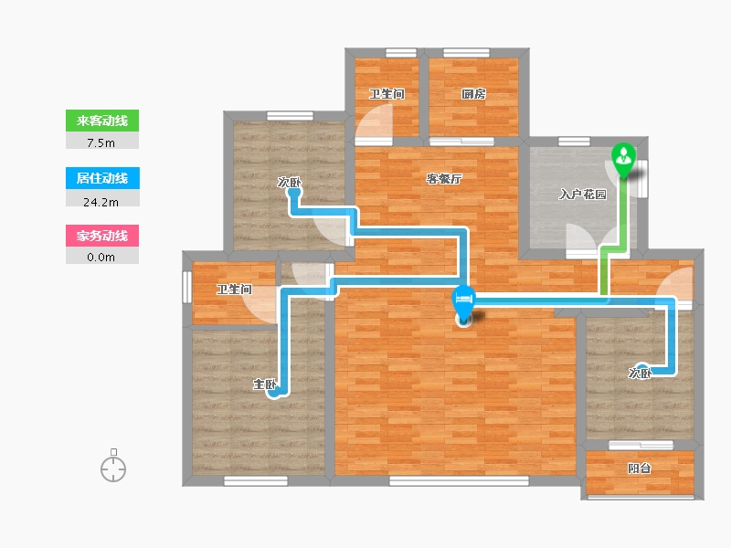 陕西省-西安市-盈泰水岸东方-103.78-户型库-动静线