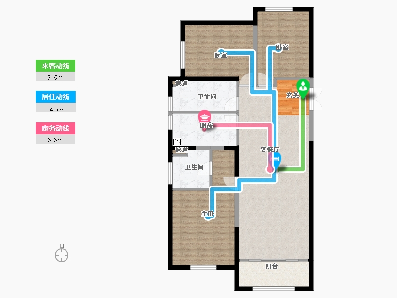 甘肃省-兰州市-金融府-110.67-户型库-动静线