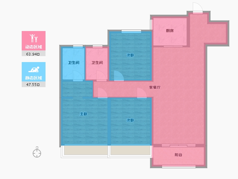 江苏省-盐城市-国投欧亚紫宸-100.00-户型库-动静分区