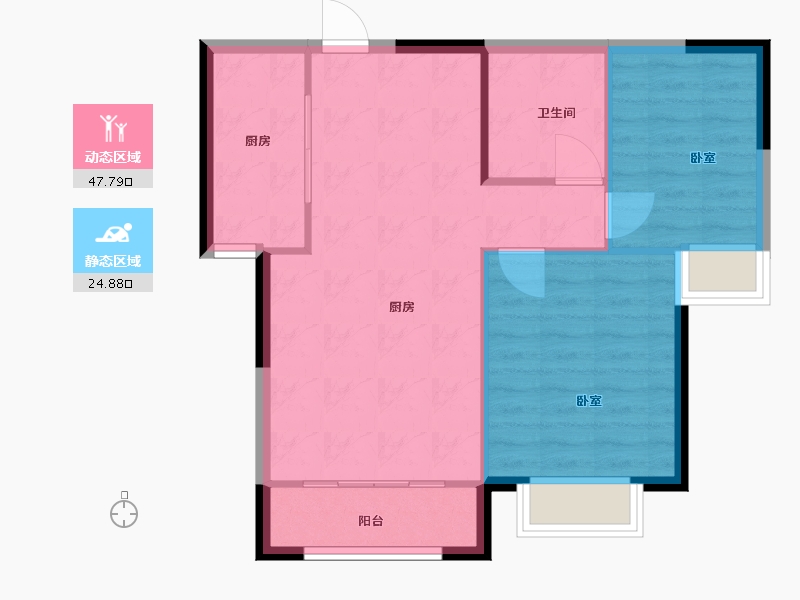 甘肃省-金昌市-兰州大名城-66.42-户型库-动静分区