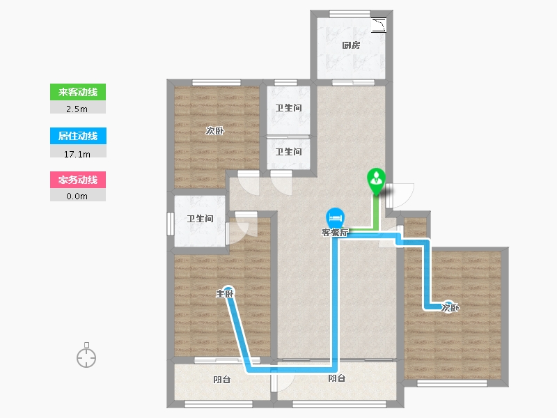 山东省-济宁市-康湖花园-103.00-户型库-动静线