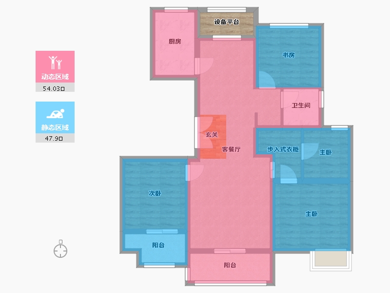 江苏省-盐城市-瀛丰紫云城-92.80-户型库-动静分区