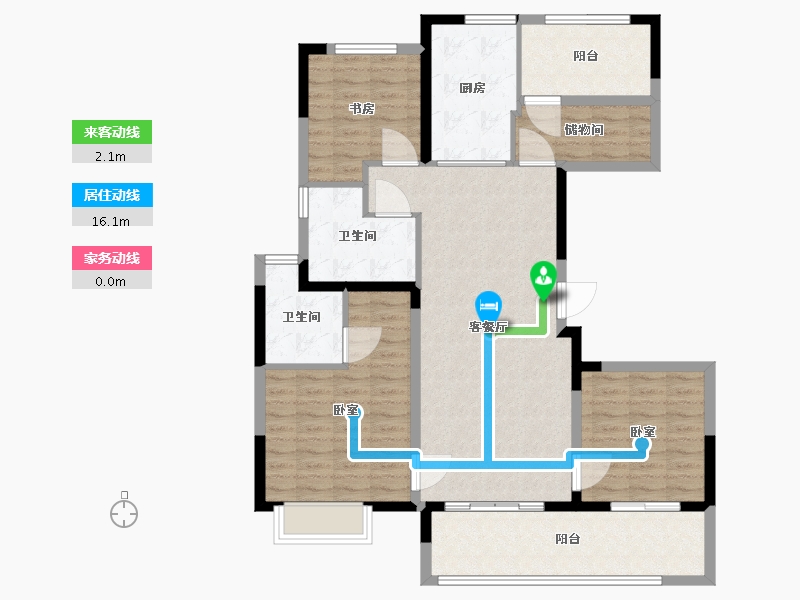 江苏省-苏州市-湖湾天地-113.01-户型库-动静线