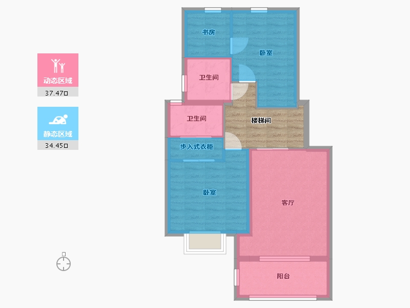 甘肃省-金昌市-保利领秀山-53.58-户型库-动静分区