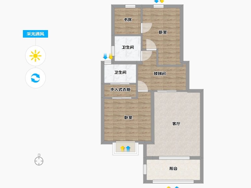 甘肃省-金昌市-保利领秀山-53.58-户型库-采光通风