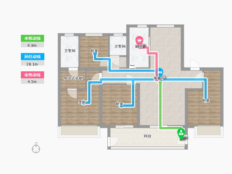 江苏省-常州市-嘉宏九里晴川-109.00-户型库-动静线