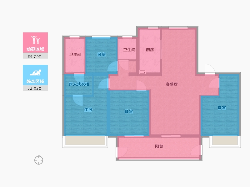 江苏省-常州市-嘉宏九里晴川-109.00-户型库-动静分区