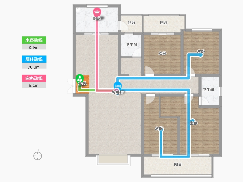 陕西省-宝鸡市-锦业府-155.00-户型库-动静线