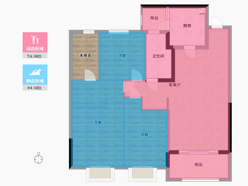 陕西省-西安市-西安恒大养生谷-99.00-户型库-动静分区