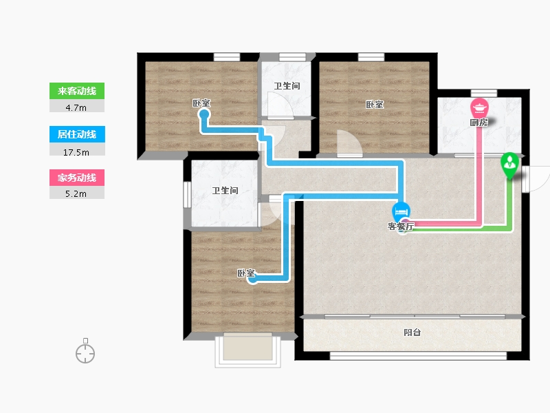 甘肃省-金昌市-兰州大名城-83.94-户型库-动静线