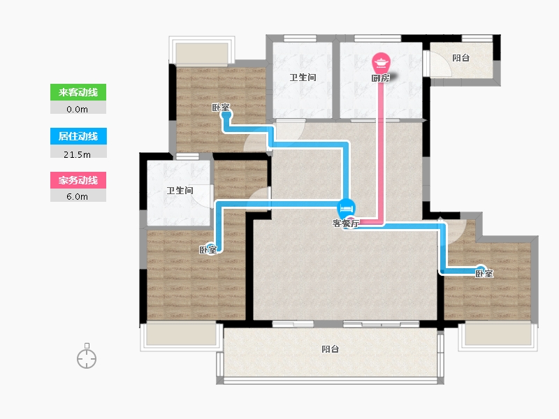 江苏省-苏州市-陆家嘴锦绣澜山-112.00-户型库-动静线