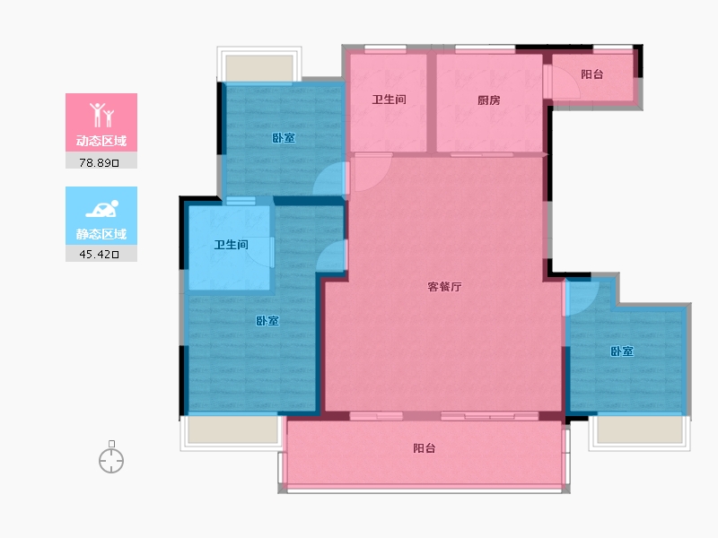 江苏省-苏州市-陆家嘴锦绣澜山-112.00-户型库-动静分区