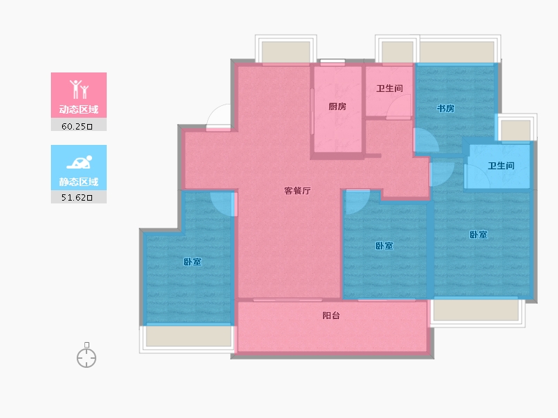 江苏省-苏州市-绿城象屿·逸品澜岸-101.00-户型库-动静分区