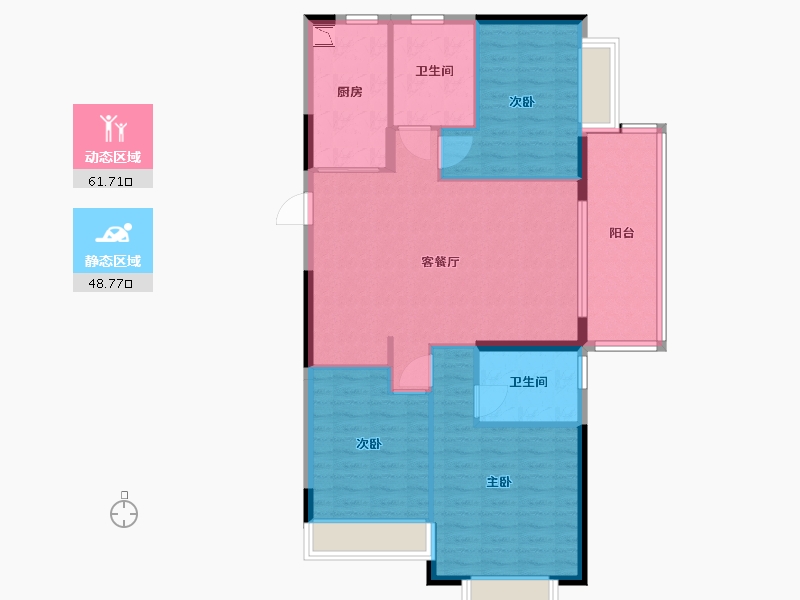 江苏省-盐城市-恒大翡翠华庭-100.50-户型库-动静分区