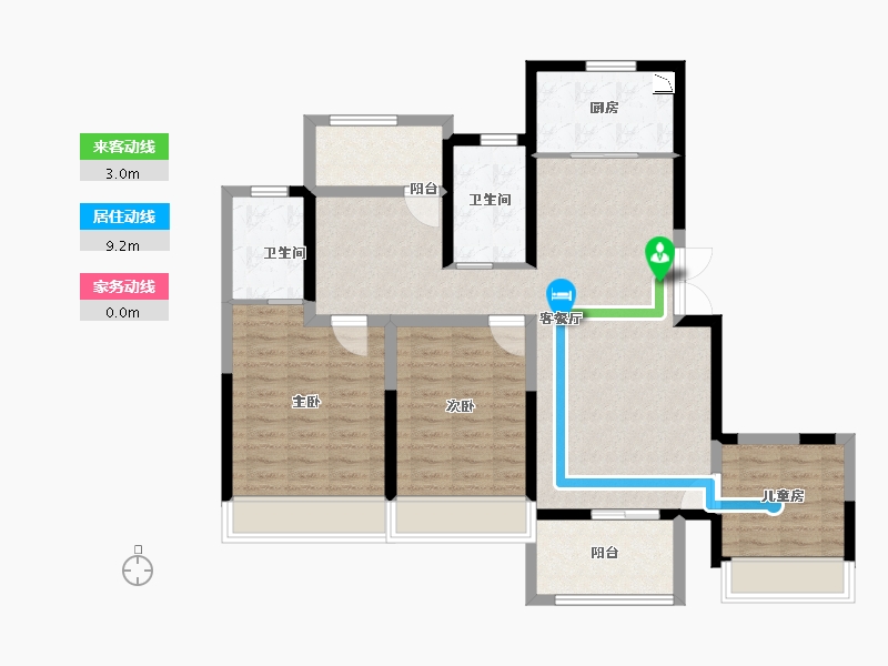 江苏省-盐城市-荣润常青藤-102.40-户型库-动静线