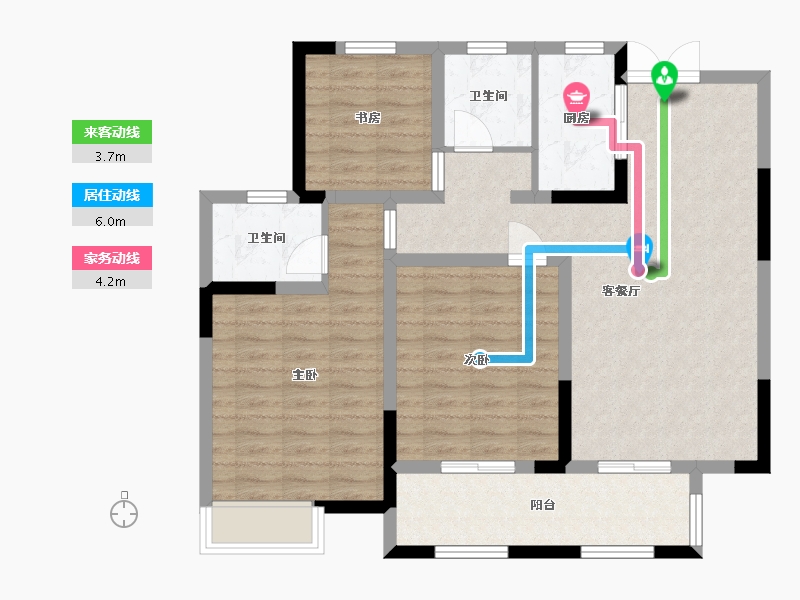 江苏省-盐城市-通银红堡庄园-92.00-户型库-动静线