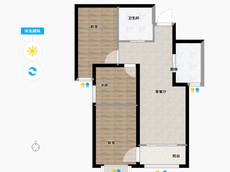 甘肃省-天水市-福田天水中心-82.91-户型库-采光通风