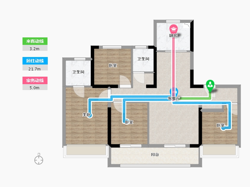 江苏省-常州市-保利和光晨樾-103.01-户型库-动静线