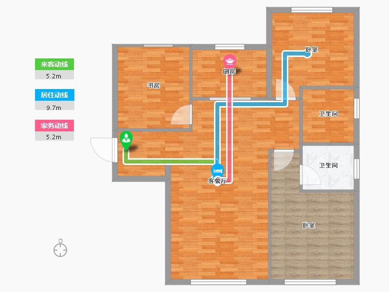 青海省-西宁市-三榆山水文园二期-99.00-户型库-动静线