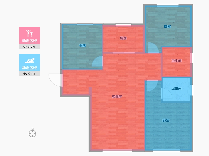 青海省-西宁市-三榆山水文园二期-99.00-户型库-动静分区