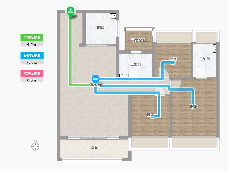 江苏省-苏州市-上城时光-94.00-户型库-动静线