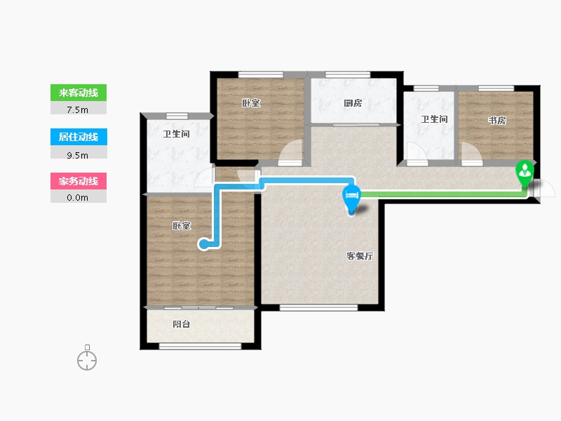 甘肃省-天水市-福田天水中心-102.38-户型库-动静线