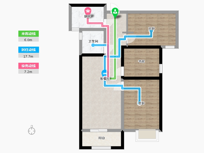 陕西省-西安市-清凉灞柳-73.23-户型库-动静线