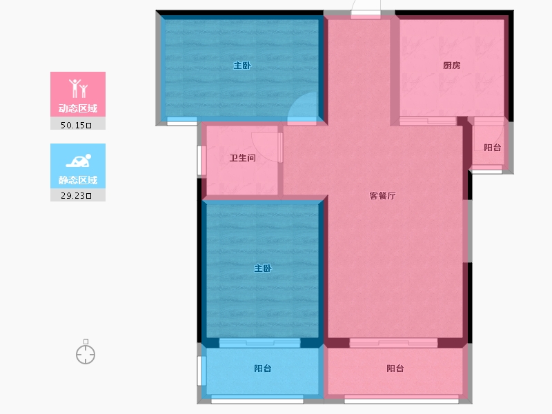 陕西省-榆林市-多丰•水岸绿洲-70.11-户型库-动静分区