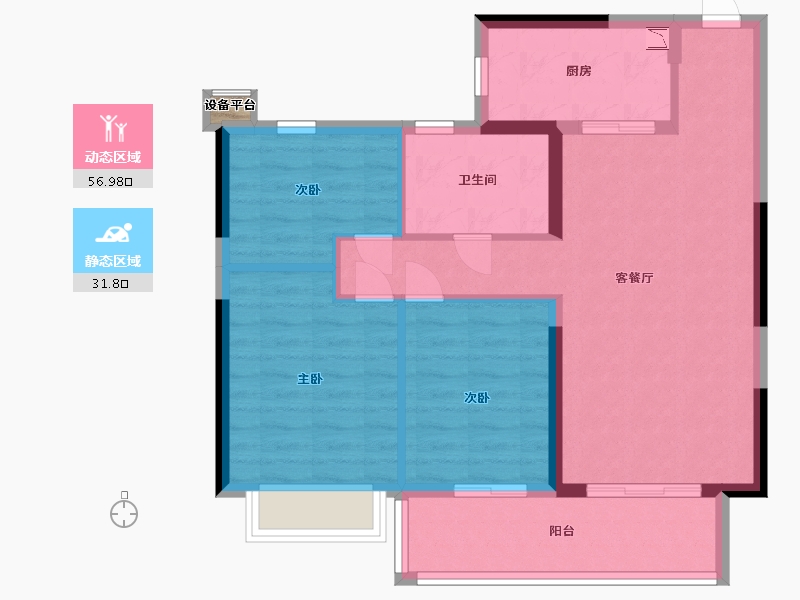 江苏省-盐城市-恒大翡翠华庭-80.00-户型库-动静分区