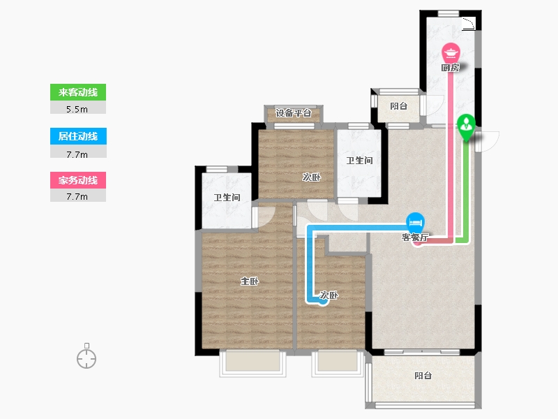 江苏省-盐城市-恒大翡翠华庭-98.81-户型库-动静线