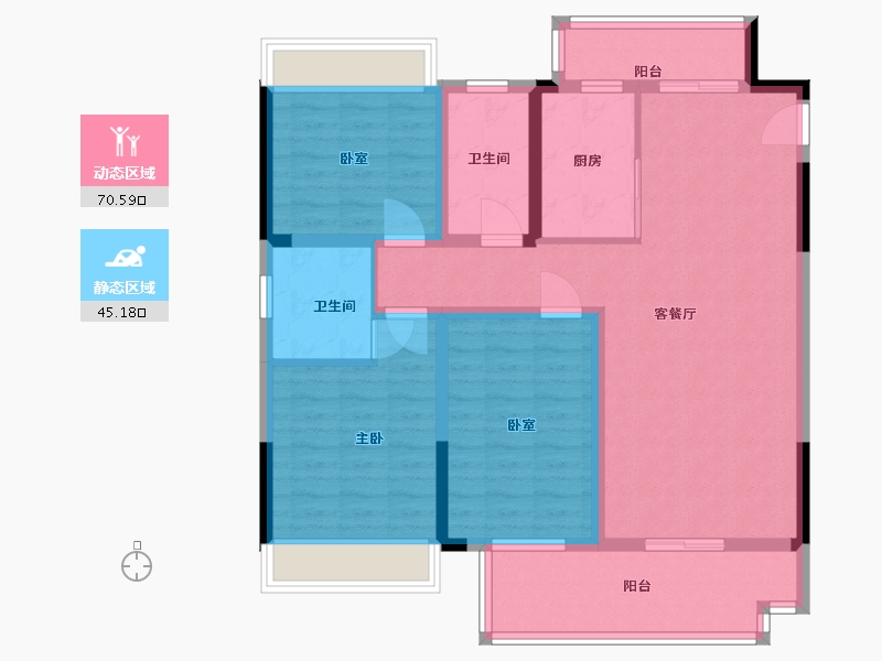 安徽省-宿州市-砀山博学府-103.00-户型库-动静分区