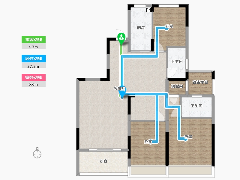 江苏省-苏州市-苏州恒大悦珑湾-117.72-户型库-动静线