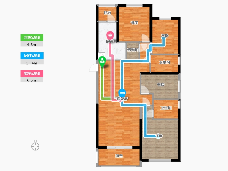 陕西省-西安市-西安恒大雅苑-110.75-户型库-动静线