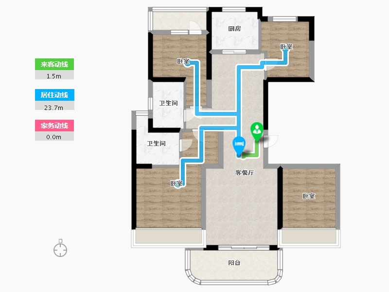 江苏省-苏州市-茂瑞府-99.48-户型库-动静线