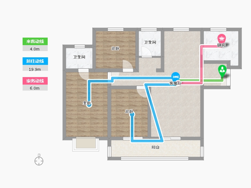 陕西省-西安市-盈泰水岸东方-91.23-户型库-动静线