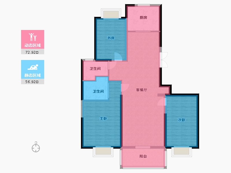 江苏省-盐城市-华府大公馆-117.70-户型库-动静分区