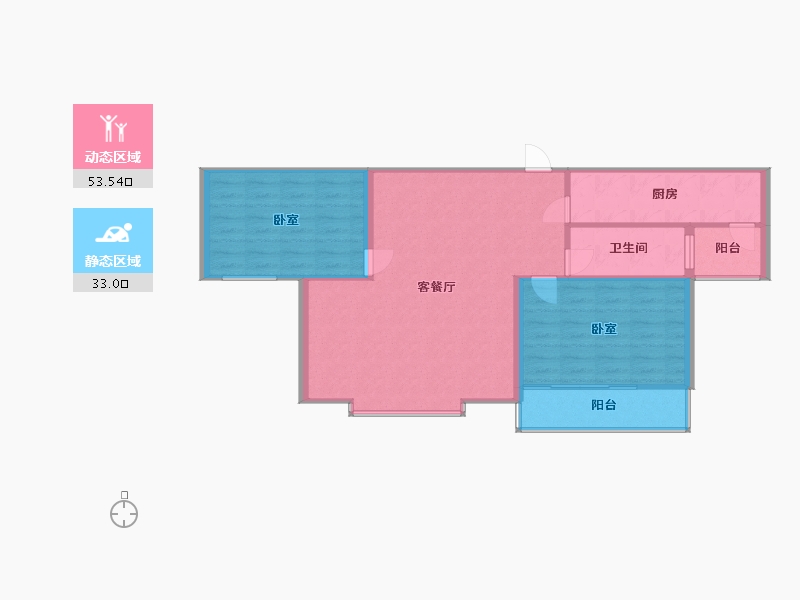 甘肃省-定西市-开元华府-80.00-户型库-动静分区