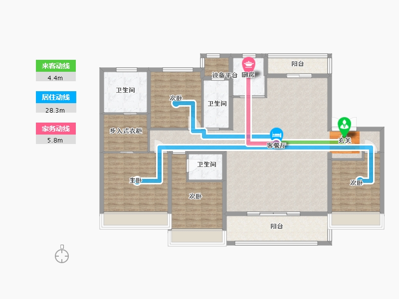 江苏省-盐城市-国投欧亚紫宸-149.60-户型库-动静线