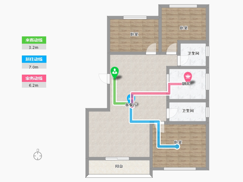 陕西省-宝鸡市-鸿福佳园-101.00-户型库-动静线